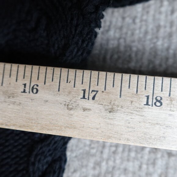 Polo Ralph Lauren Womens Sweater Small Black Cable Knit Fisherman Side Zips - Picture 9 of 11